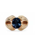 Sapphire Original Vintage 14K Rose Gold Ring Vintage vrc135r